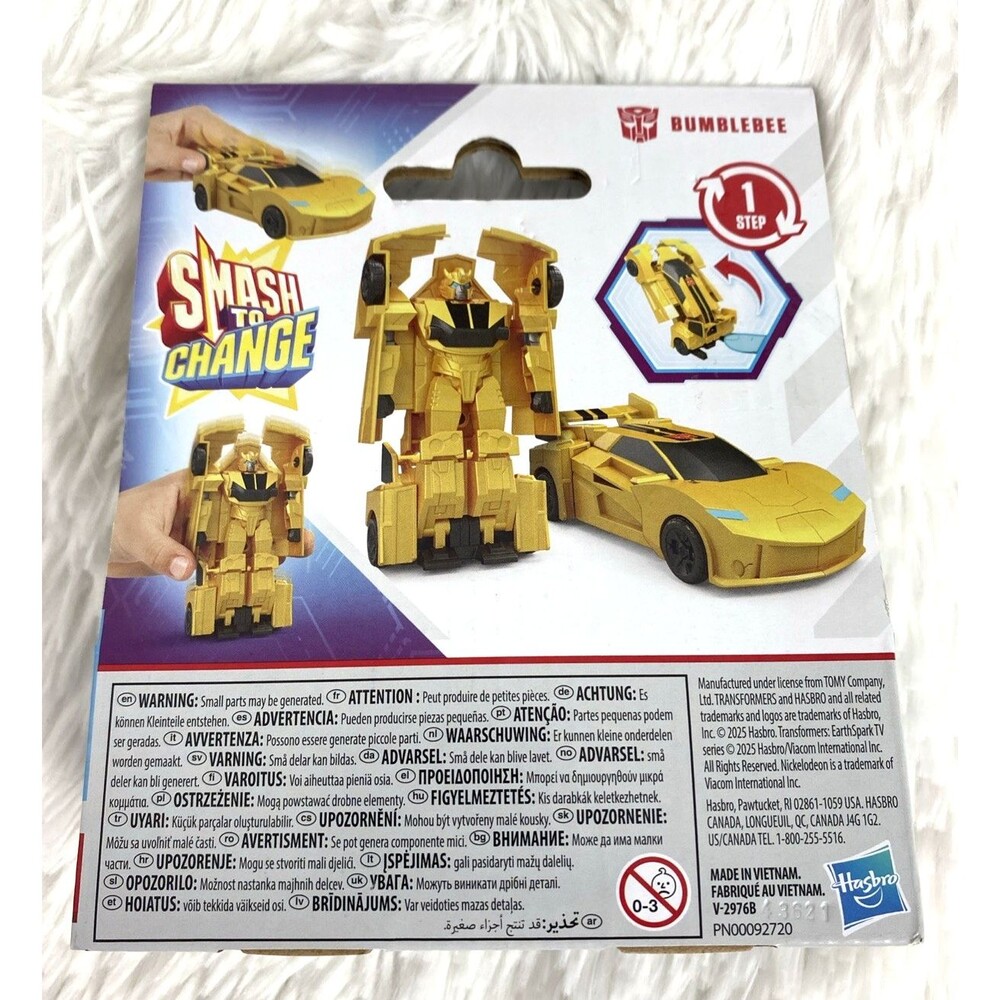 Transformers Earthspark Shash to Change Bumblebee 4.5" Action Figure Yellow - Picture 4 of 8